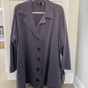Fenini Plum/Purple Cotton Shacket  XXL